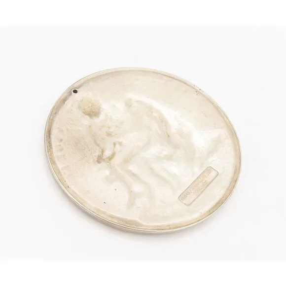 925 Sterling Silver Vintage TOWLE 1964 MICHELANGELO Carved Heavy Coin TR3679